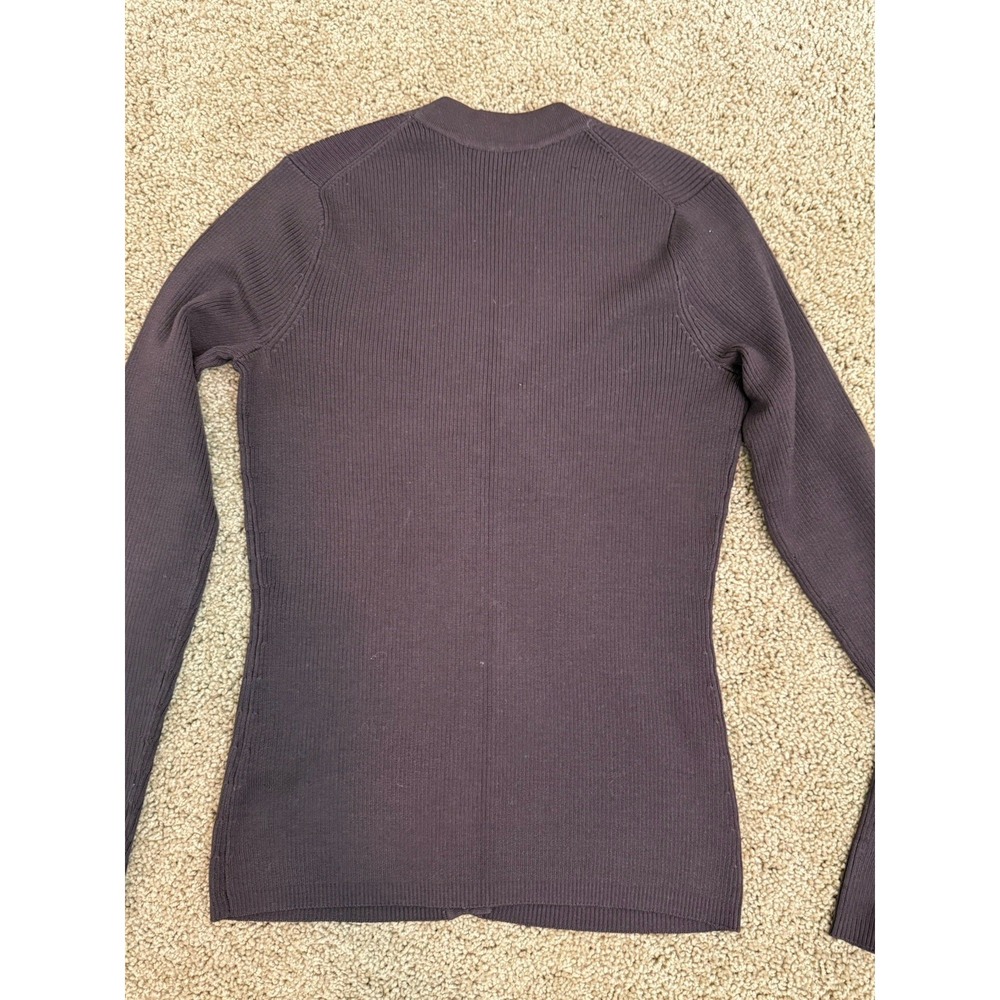 VTG Banana Republic Women's XS Silk Blend Ribbed Brown Cardigan (read) Y2K 90s - Picture 5 of 8